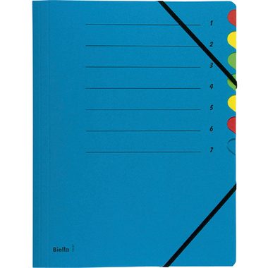 Biella, BIELLA Ordnungsmappe A4 32840705 blau 7-teilig