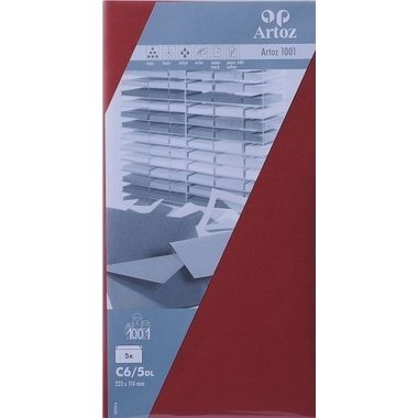 Artoz, ARTOZ Couverts 1001 C6/5 107294185 100g, weinrot 5 St&uuml;ck