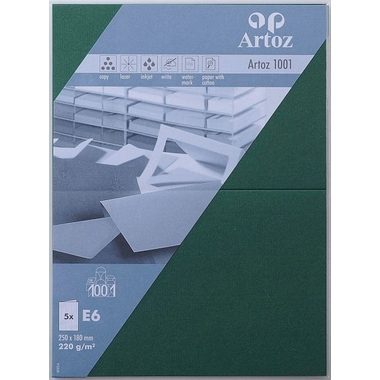 Artoz, ARTOZ Karten 1001 E6 107372263 220g. racing green 5 Blatt