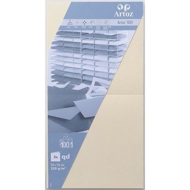 Artoz, ARTOZ Karten 1001 310x155mm 107452262 220g, chamois 5 Blatt