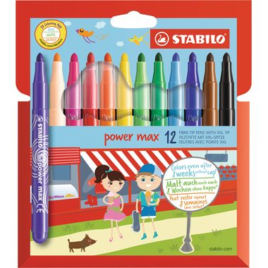 STABILO, STABILO Fasermaler power max 980/1201 Etui 12 St&uuml;ck