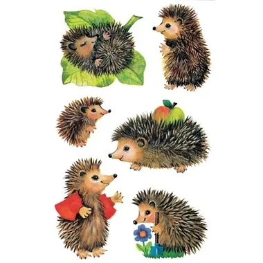 Z-DESIGN, Z-DESIGN Sticker Kids 4306 Igel 3 St&uuml;ck