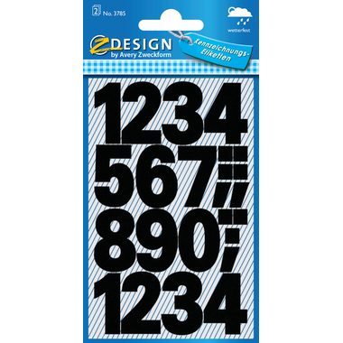 Z-DESIGN, Z-DESIGN Letters schwarz 3785 25mm,Univ. Bold 2 Blatt