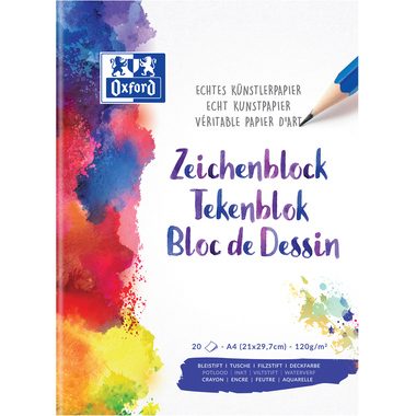 OXFORD, OXFORD Zeichenblock A4 100050321 blanko,90g 20 Blatt