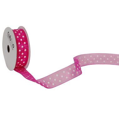 SPYK, SPYK Band Cubino Dots 1748.1564 15mmx4m pink-weiss