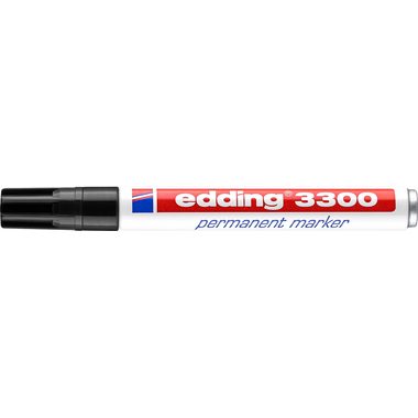 edding, EDDING Permanent Marker 3300 1-5mm 3300-1 schwarz