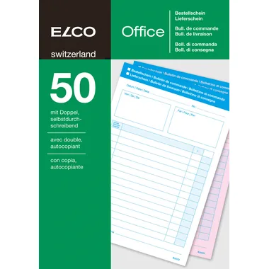 Elco, ELCO Bestellung/Lieferschein A5 74593.19 60g 50x2 Blatt