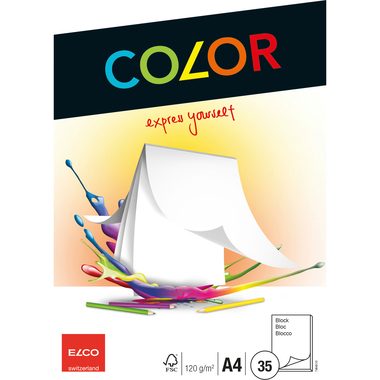 Elco, ELCO Zeichenpapier A4 74640.10 120g, weiss 35 Blatt