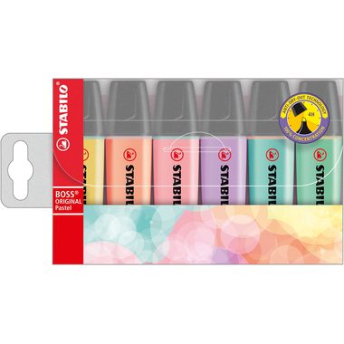 STABILO, STABILO Textmarker BOSS Pastell 70/6-2 6er Etui