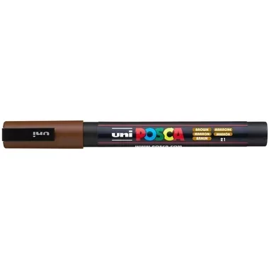 uni-ball, UNI-BALL Posca Marker 0,9-1,3mm PC-3M BROWN braun, Rundspitze