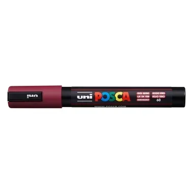 uni-ball, UNI-BALL Posca Marker 1,8-2,5mm PC5M RED WIN bordeaux, Rundspitze