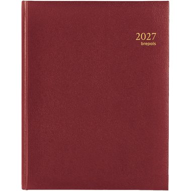 Brepols, BREPOLS Agenda Timing Lima Kul. 2026 0.136.1256 1W/2S bordeaux 17x22cm