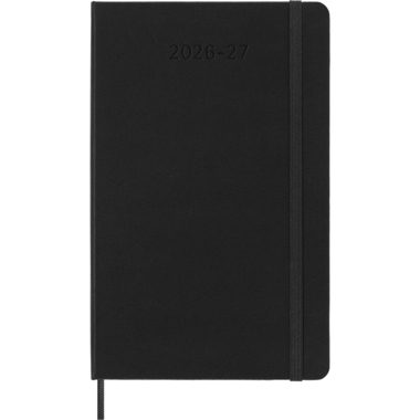 MOLESKINE, Moleskine 18 Monate Wochen Notizkalender 2026/2027, L/A5, 1 Wo = 1 Seite, Rechts linierte Seite, Fester Einband, Schwarz