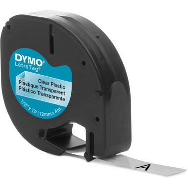DYMO, DYMO Schriftband LetraTag 12mmx4m S0721530 schwarz/transparent