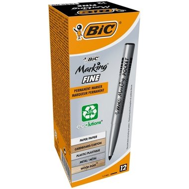 BIC, BIC Permanent Marker ecolutions 8209022 schwarz 12 St&uuml;ck