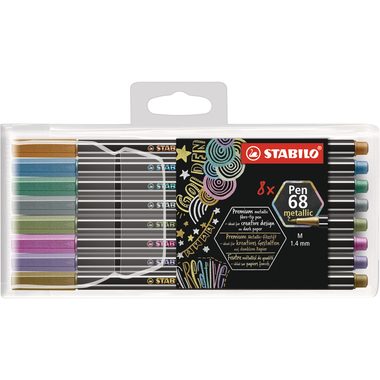 STABILO, STABILO Fasermaler Pen 68 6808/8-11 metallic ass. 8 St&uuml;ck