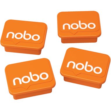 Nobo, Nobo Magnete Orange 2,2 x 1,8 cm 4 Stück