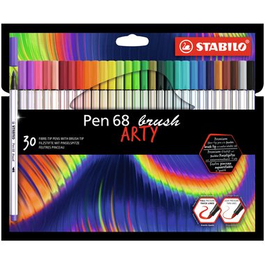 STABILO, STABILO Fasermaler Pen 68 Brush 568/30-21-20 30 St&uuml;ck ass.