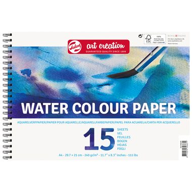 Talens, TALENS Aquarellpapier 9317002M A4, 15 Blatt, 250 g/qm