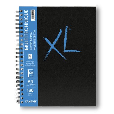 CANSON, CANSON XL Mixed Media Book A4 31200L022 120 Blatt, weiss, 160g