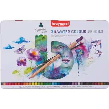 BRUYNZEEL, BRUYNZEEL Aquarellfarbstifte Expression 60313036 36 Farben Metalletui