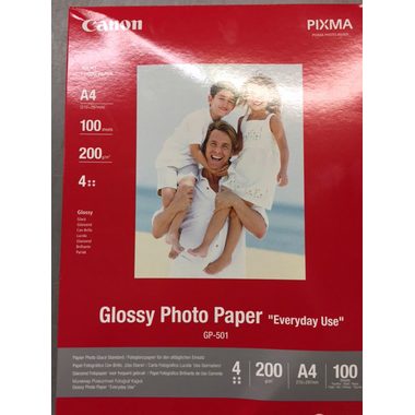 Canon, CANON Glossy Photo Paper 200g A4 GP501A4 InkJet, Everyday 100 Blatt
