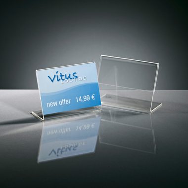 Sigel, Sigel Tischaufsteller PA107 Transparent Acryl 9 x 3,7 x 6,5 cm 10 Stück