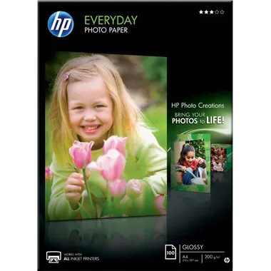 HP, HP Everyday Photo Paper A4 Q2510A InkJet glossy 200g 100 Blatt