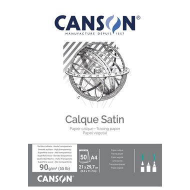 CANSON, CANSON Transparentblock A4 200757240 90g 50 Blatt
