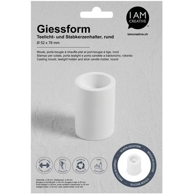 I am Creative, I AM CREATIVE Silikon Giessform 1704.09 Kerzenhalter