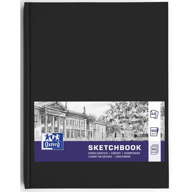 OXFORD, OXFORD Skizzenbuch A4 400152623 schwarz, blanco, 100g 96 Blatt