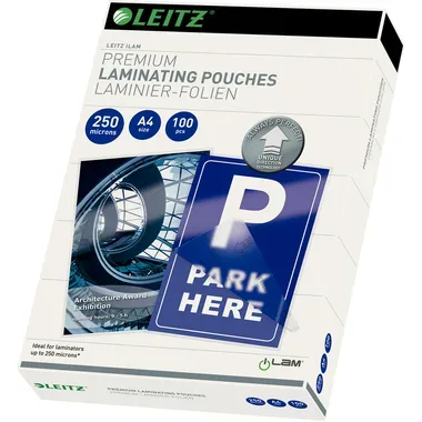 Leitz, Leitz - Laminierfolie, 100 Stück, Transparent