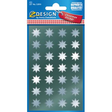 Z-DESIGN, Z-DESIGN Sticker Sterne 52810 silber