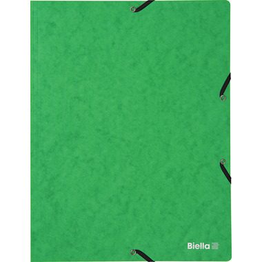 Biella, BIELLA Gummibandmappe A4 178401.30 gr&uuml;n, 355gm2 200 Bl.