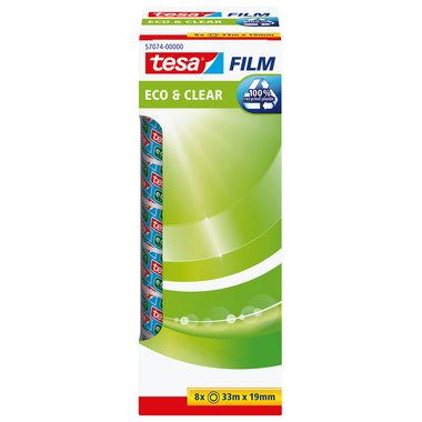 tesa, TESA Klebeband Eco & Clear 19mmx33m 570740000 8 Rollen