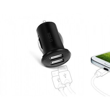 SBS, SBS, Fürs Auto, Dual USB-Batterieladegerät für Autos mit 2.400 mAh, Produkte & Wohnen