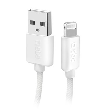 SBS, SBS, Lightning, USB-A – Lightning-Textilkabel mit Kabelhalter, 1,5 Meter, Produkte & Wohnen