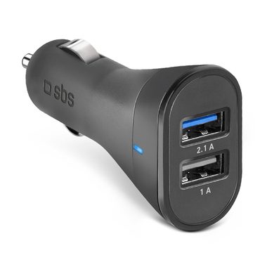 SBS, SBS, PRODUKTE, Auto-Ladegerät 3100 mAh mit 2 USB-Ausgängen,