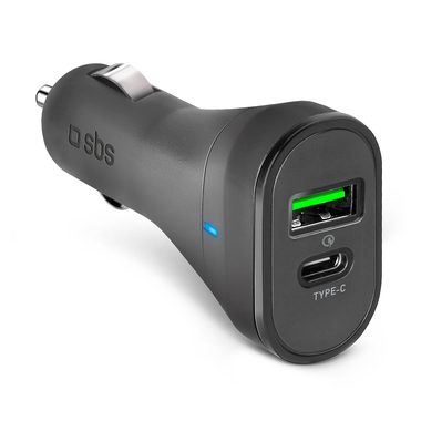SBS, SBS, PRODUKTE, Autoladegerät Typ C- und USB-Quick Charge-Ausgang,