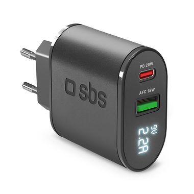 SBS, SBS, Power Delivery, 20W-Ladegerät – Power Delivery-Ladung und LCD-Bildschirm, Produkte & Wohnen