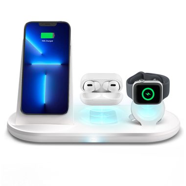 SBS, SBS, Ladepad, Kabelloses QI-Ladegerät mit Halterung für Smartphones, Ohrhörer und Apple Watch, Produkte & Wohnen