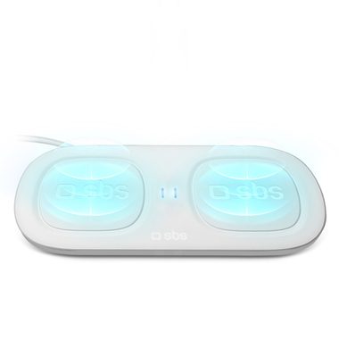 SBS, SBS, Ladepad, Kabellose Ladestation für 2 Geräte 5W + 5W, Produkte & Wohnen