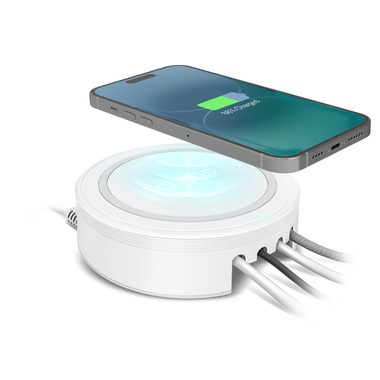 SBS, SBS, Ladepad, Ladestation mit 2 USB-A-, 2 USB-C-Ports und kabellosem Ladegerät, Produkte & Wohnen