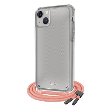 SBS, SBS, Covers, Transparente Hülle mit farbigem Umhängeband für das iPhone 14, Produkte & Wohnen