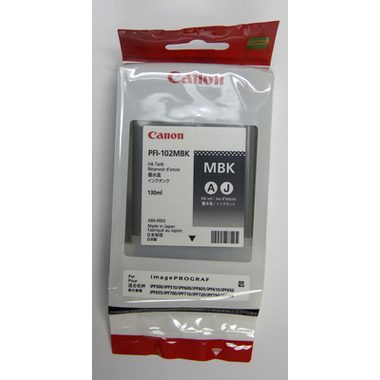 Canon, CANON Tintenpatrone matt schwarz PFI102MBK iPF 700 130ml