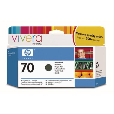 HP, HP Tintenpatrone 70 schwarz matt C9448A DesignJet Z2100/3100 130ml