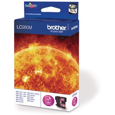 Brother, BROTHER Tintenpatrone magenta LC-980M DCP-165C 260 Seiten