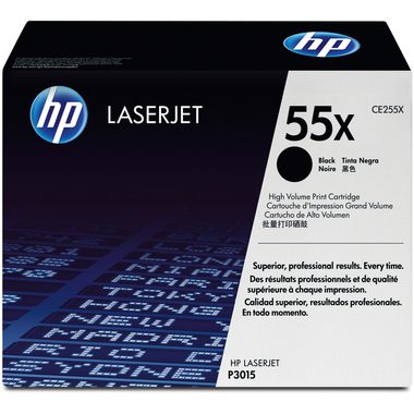 HP, HP Toner-Modul 55X schwarz CE255X LaserJet P3015 12'500 Seiten