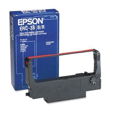 Epson, EPSON Farbband Nylon schwarz/rot S015376 Epson ERC 38, 1020169 1,5mio.Z