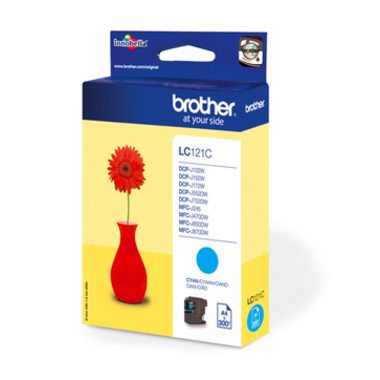 Brother, Brother -  Tintenpatrone cyan LC-121C DCP-J132 300 Seiten, One Size
